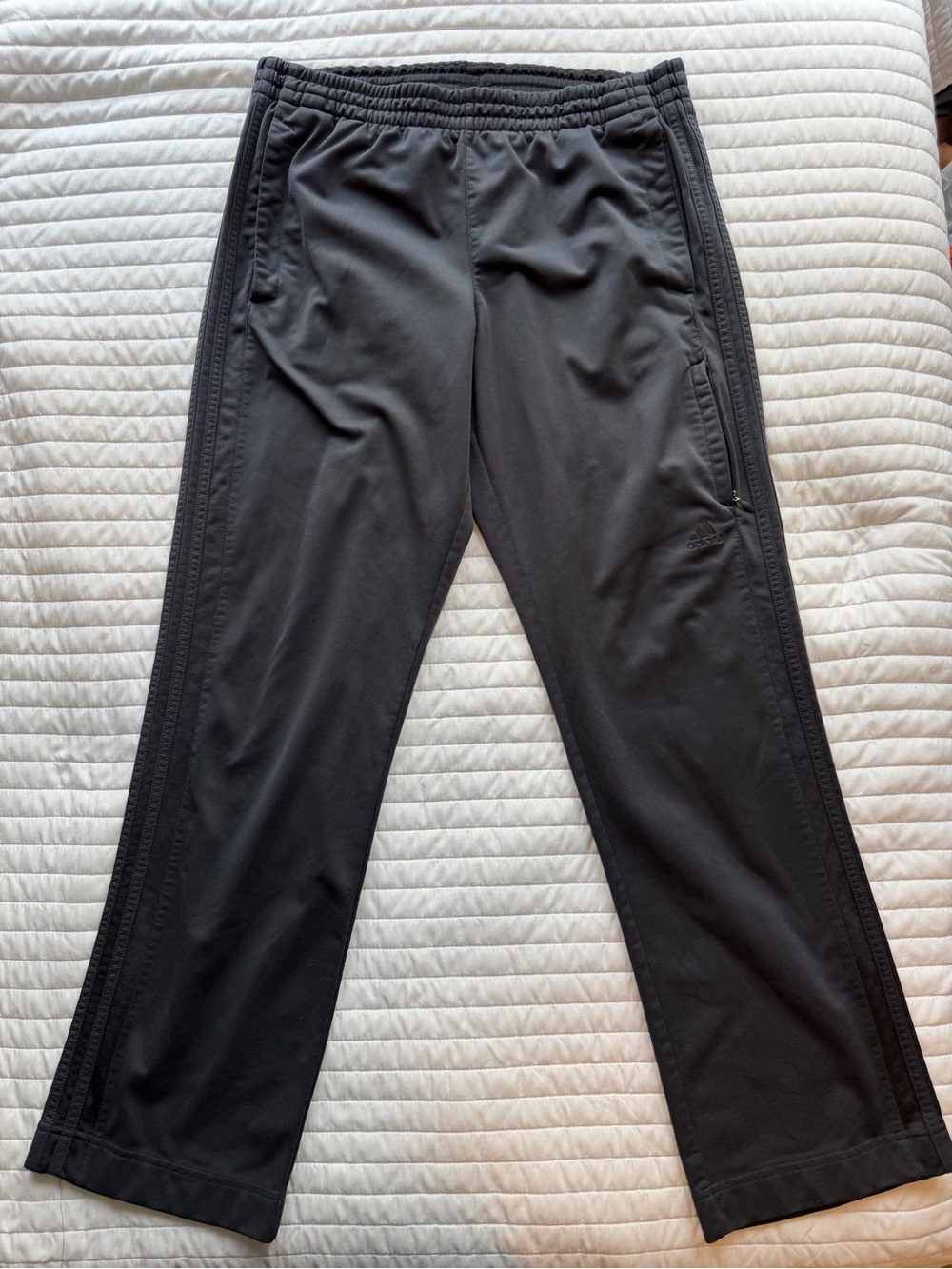 adidas Gray Men’s Jogger Sweatpants with Side Seam Detailing